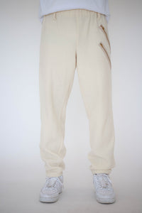 Creme Zip Pants