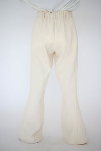 Creme Zip Flares